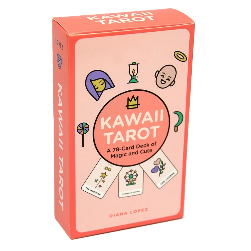 

Kawaii Tarots 78 Card Deck of Magic and Cute Full English Oracle Card Board Game 875D