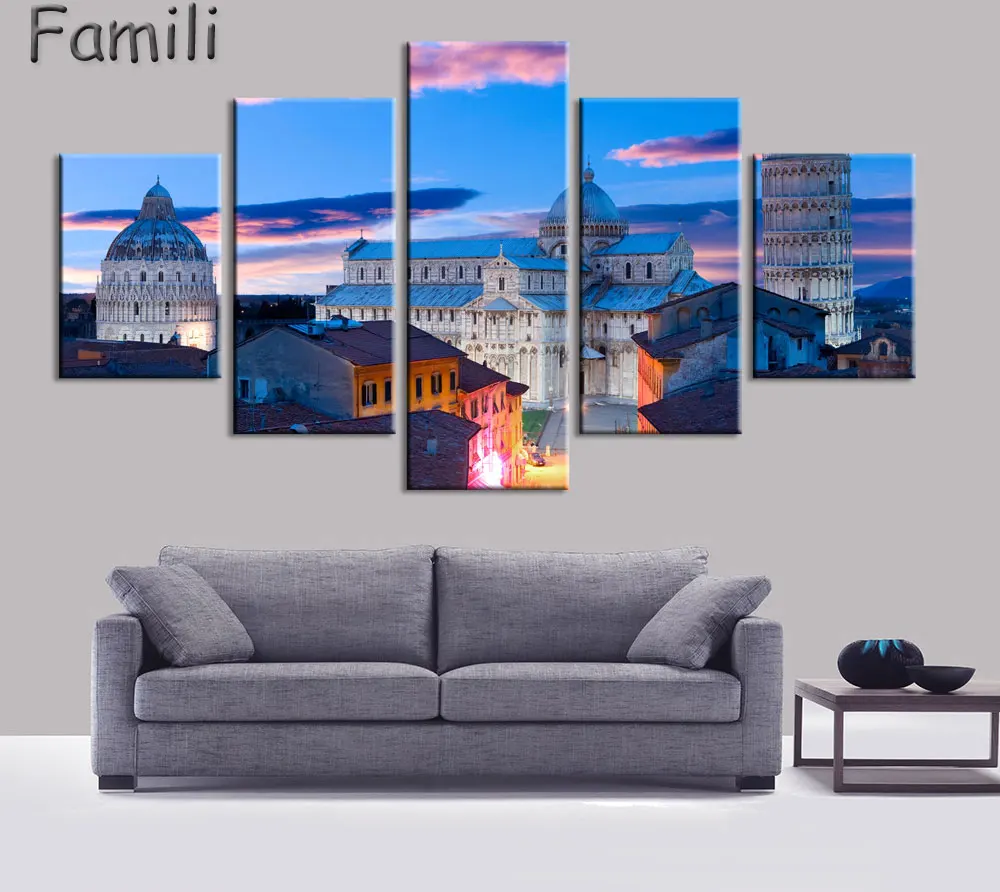 

5Pcs/set Tuscany Italy Meadows flowers nature landscape living room home wall modern art posters prints,canvas painting