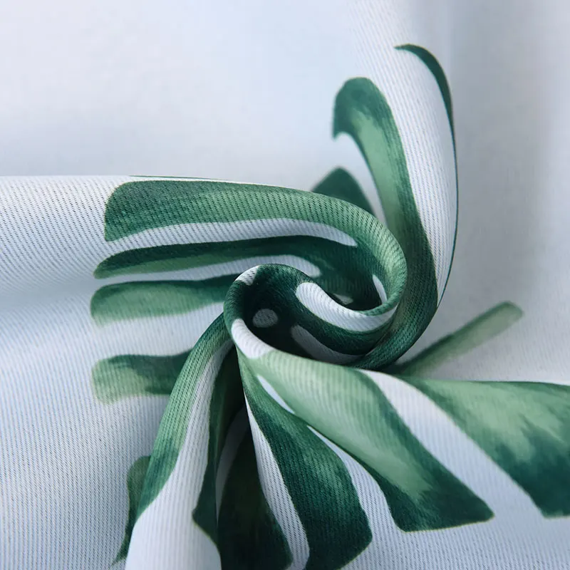 Затемняющие короткие занавески с листьями s для кухни печатные гостиной спальни