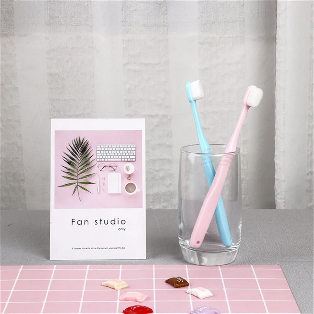 

Super Soft Toothbrush Nano Brush Oral Care Tooth cleaning Bathroom Products Portable Couple Travel Daily Necessities