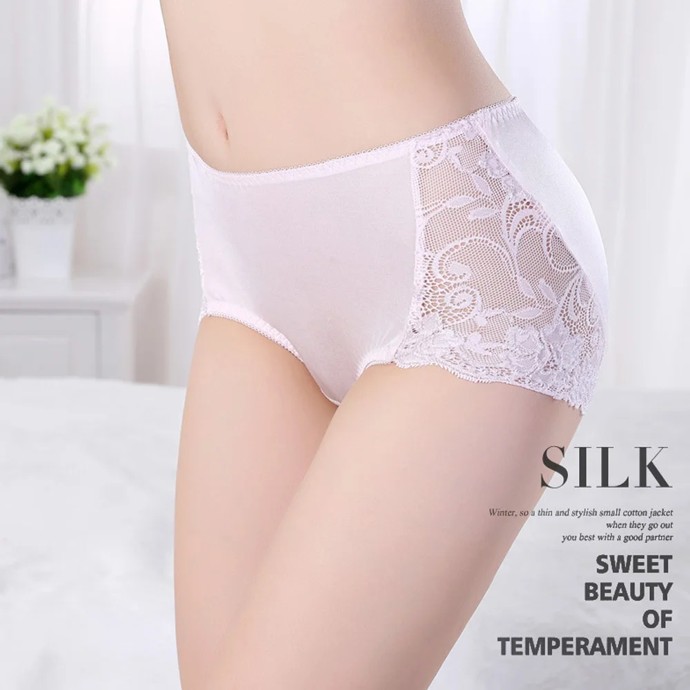 

Brand Silk Quality Thin Light Style Lace Girls Women Panty Original NICE Sweet Wearing Breathable Elastic Middle Rise