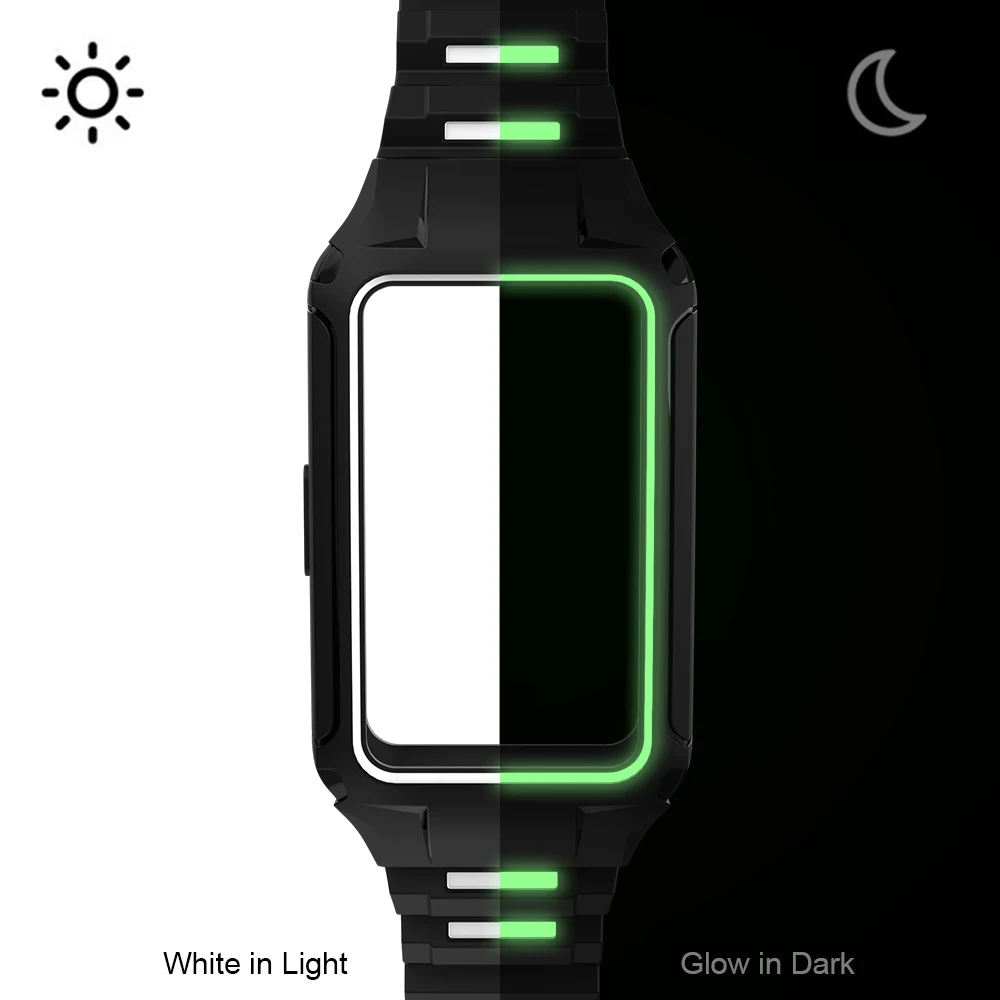 Smart Watch Band Case With Strap for Huawei Band 6/Honor 6 Cover Full Frame Screen Bracelet TPU Shell Protector Film Accessories