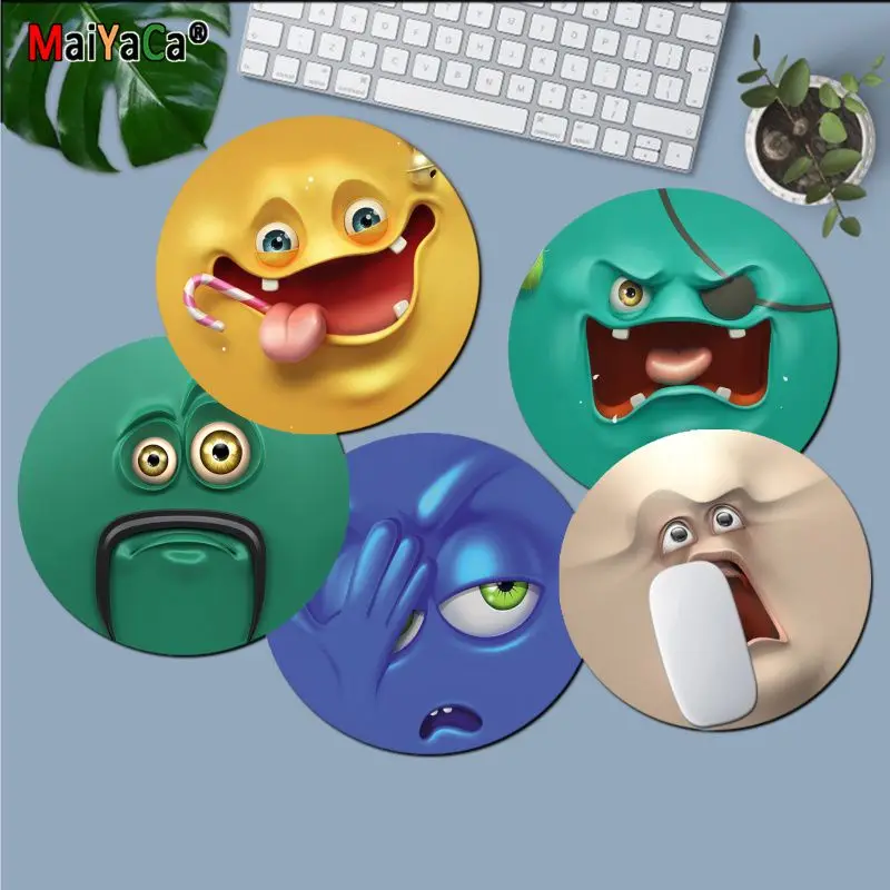 

Maiyaca Funny Funny 3D Face Computer Gaming round Mousemats Anti-Slip Laptop PC Mice Pad Mat gaming Mousepad