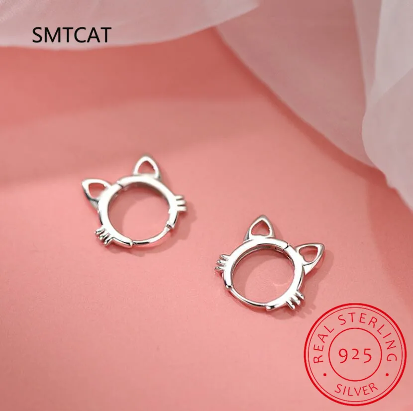 

Серьги-клипсы женские из серебра 925 пробы с кошачьими ушками