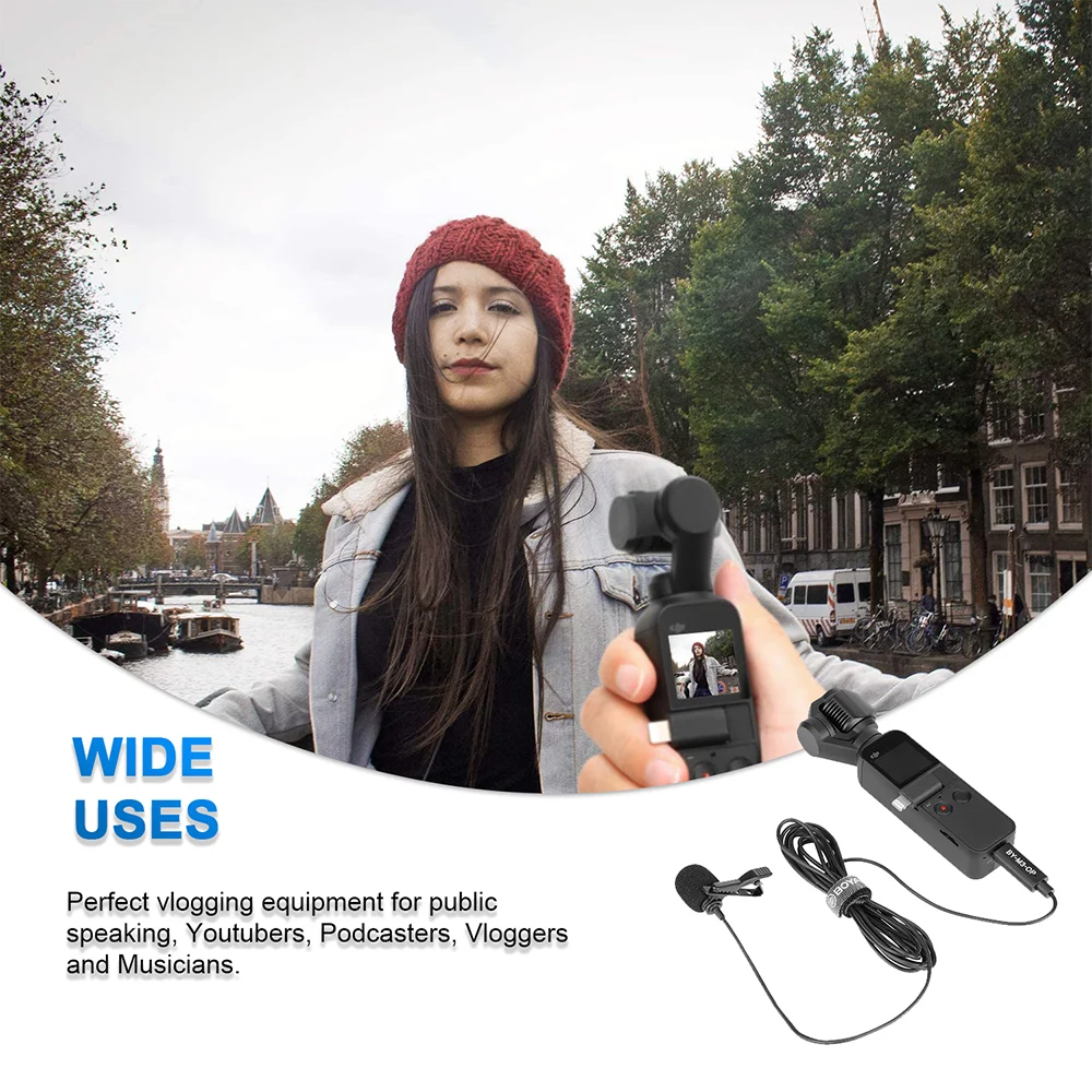 Нагрудный микрофон BOYA BY M3 OP с креплением конденсаторный USB Type C для Huawei DJI OSMO