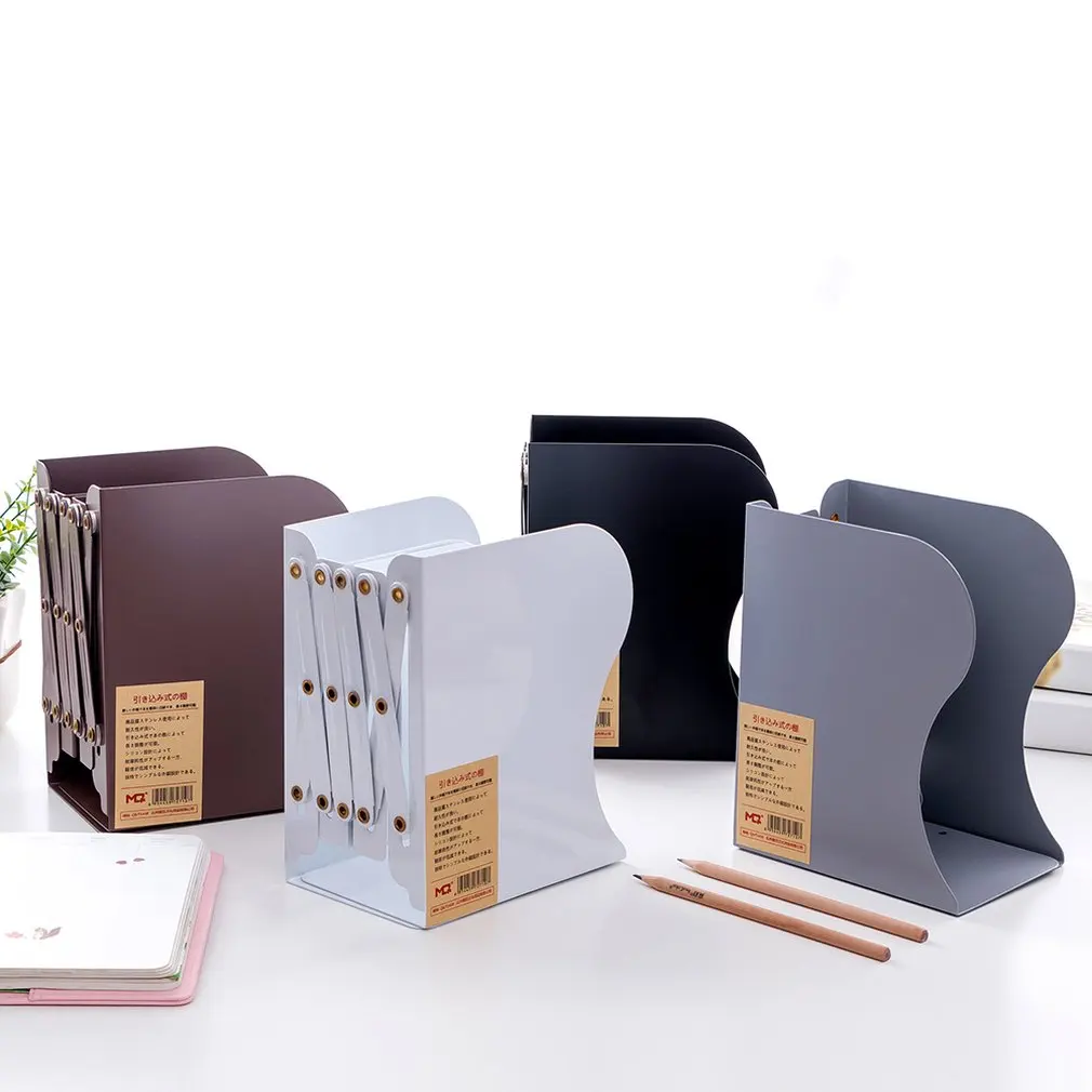 Выдвижные регулируемые металлические книжные концы для тяжелых книг настольная