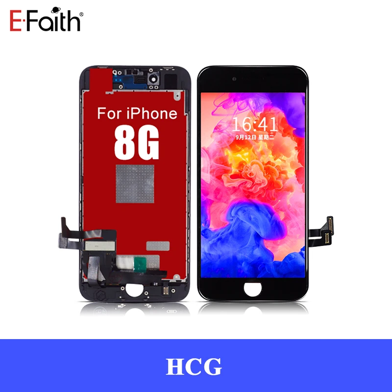HCG 8G Black 5 шт./партия EFaith HCG качественная цветная яркость для iPhone 7G 7P 7Plus 8G 8 P 8 Plus ЖК-дисплей с 3D сенсорным экраном - Цвет: HCG 8G Black