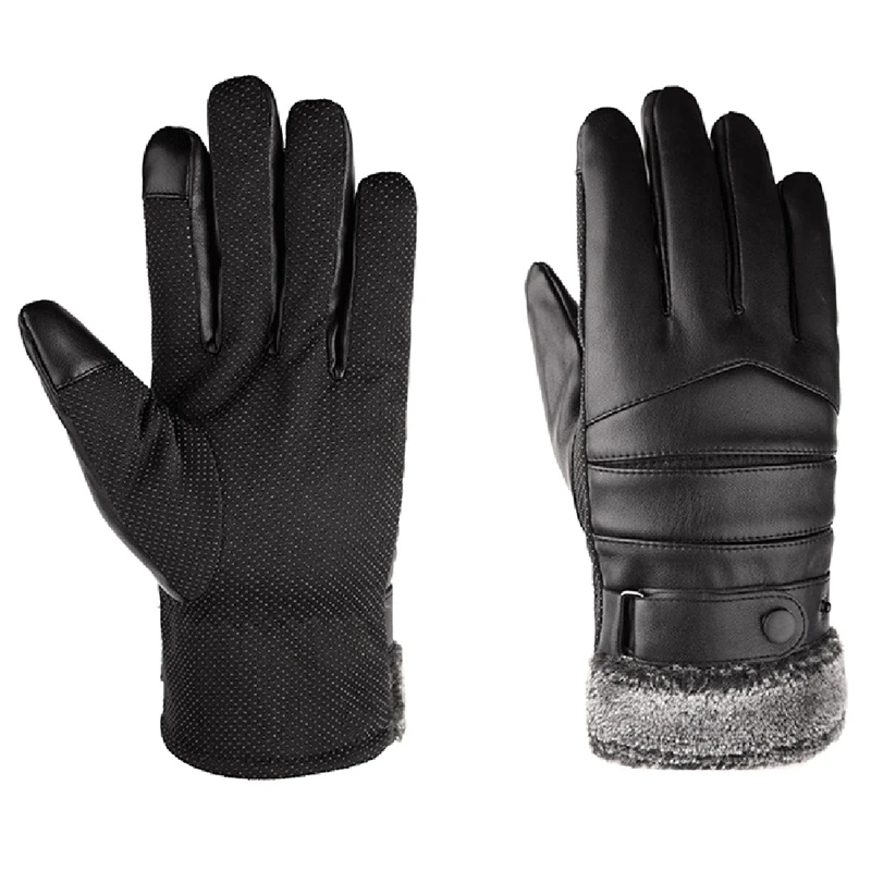 

Велосипедные перчатки с бархатной подкладкой утолщенные теплые хлопковые ветрозащитные и холодные лыжные Мужские кожаные перчатки