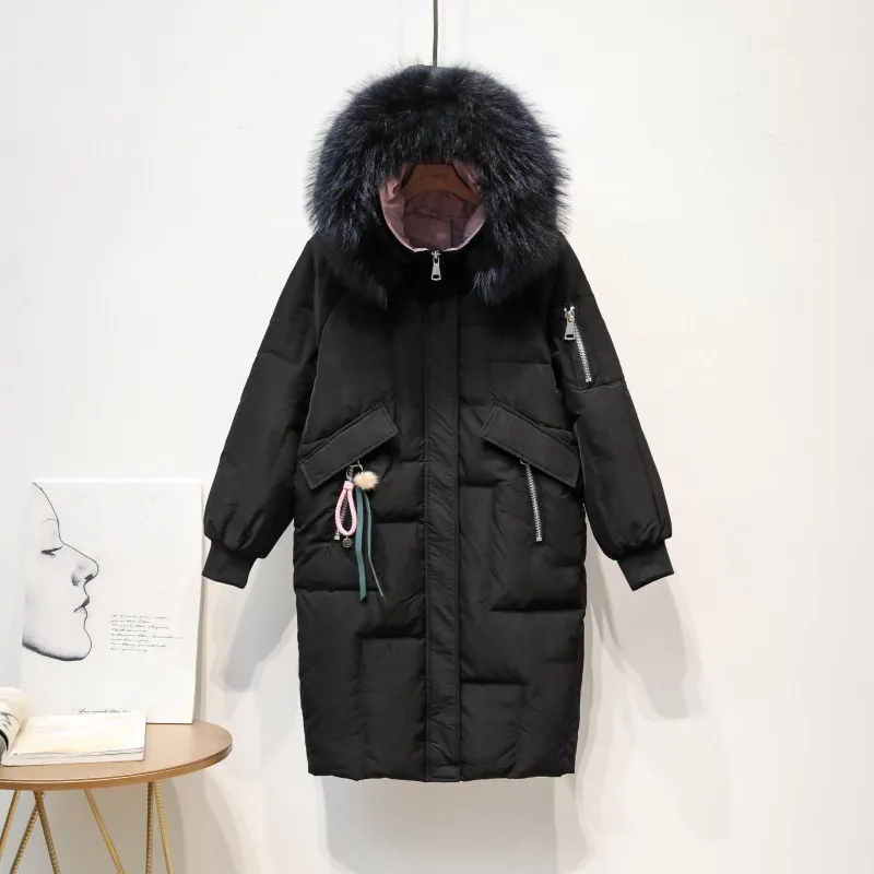 Зимнее пальто женская куртка 90% на белом утином пуху женский пуховик с воротником