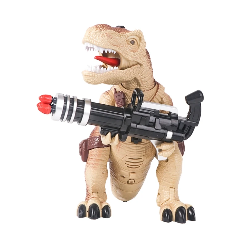 

Multifunctional RC Dinosaur Simulation Tyrannosaurus Rex Remote Control Sounds Music Light Dinobot Electric Walking Animals L4MC