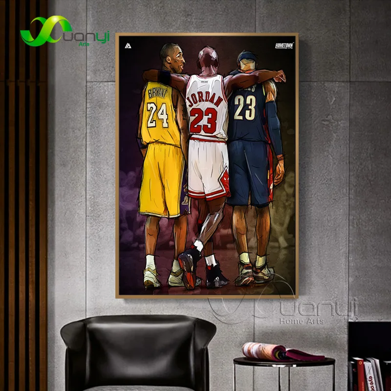 Абстрактный постер баскетбольные постеры Kobe Bryant и печать на холсте картина стену