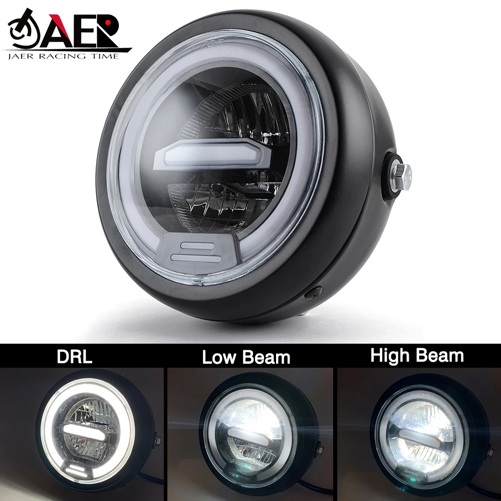 

16cm/6.5 inch Motorcycle Headlight Phare LED Moto Headlight HeadLamp Bulb Head Light for Chopper Bobber Cafe Racer