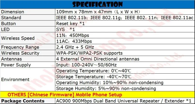 4 антенны 2 + Wi Fi 5 ГГц 11ac 883 Мбит/с Беспроводной расширитель повторитель AP Повышение