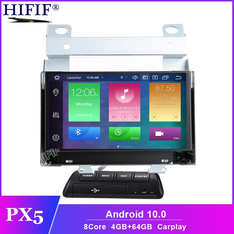 Автомобильный стереоплеер с GPS Android 10 7 дюймов для Land Rover Freelander II 2007-2012 сенсорным