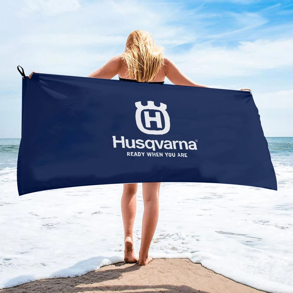 Мотоциклетное банное полотенце бренда Husqvarna пляжное женская шелковая длинная