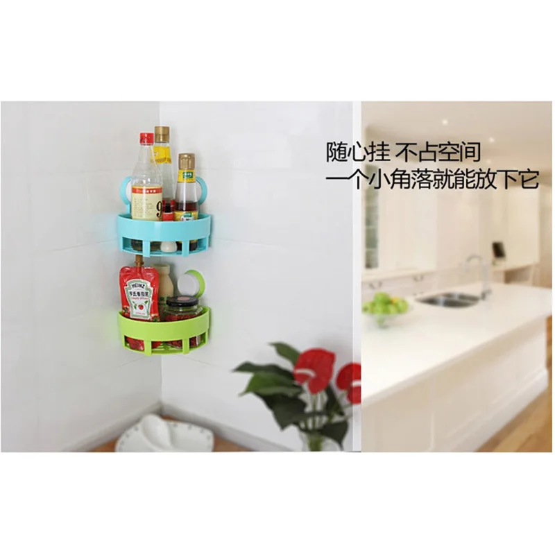 Ванная комната угловая сильной вакуумной присоски угловой слив Полка Стеллаж