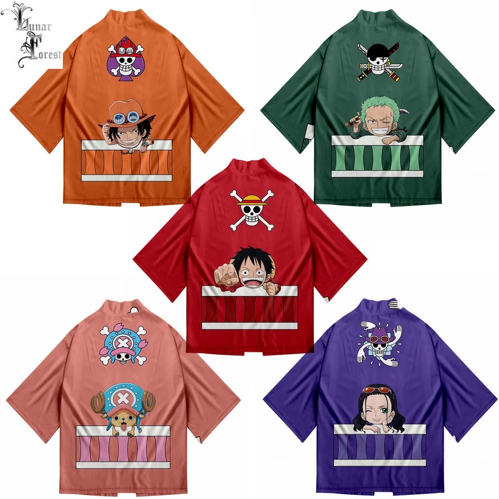 

One-Piece Anime 3D Printing Japanese Kimono Haori Yukata Women/Mens Kpop Summer Casual New Short Sleeve boy/girls Cardigan