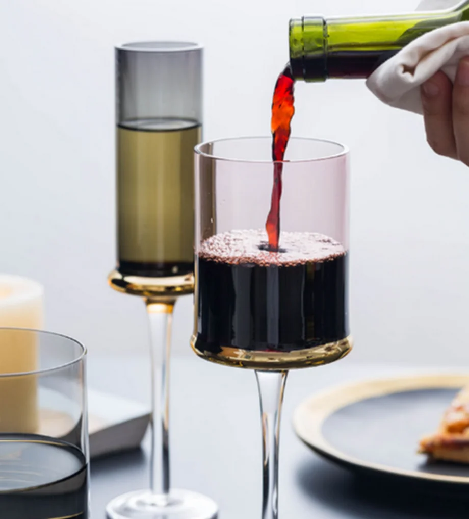 

Creative Electroplated Glasses Wine Glass Cup Goblet High Quality Champagne Glasses Home Gold-plated Wine Glasses Cups LFB364