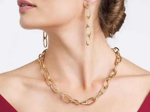 Женский ошейник минималистика Элегантный нежного цвета с заплаткой NK260|Цепочки| |