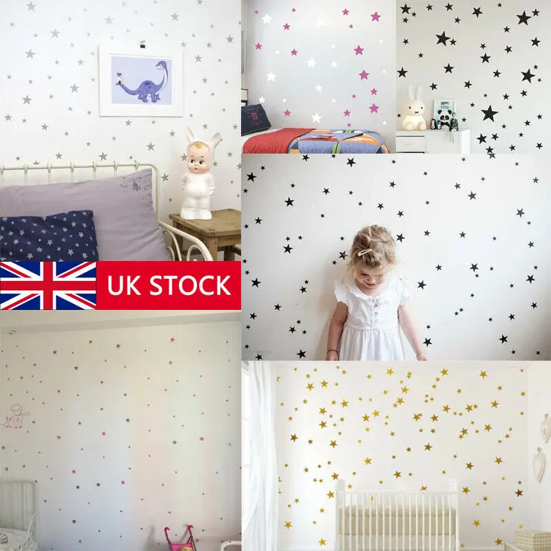 55 разных размеров наклейки на стену со звездами детская наклейка художественные