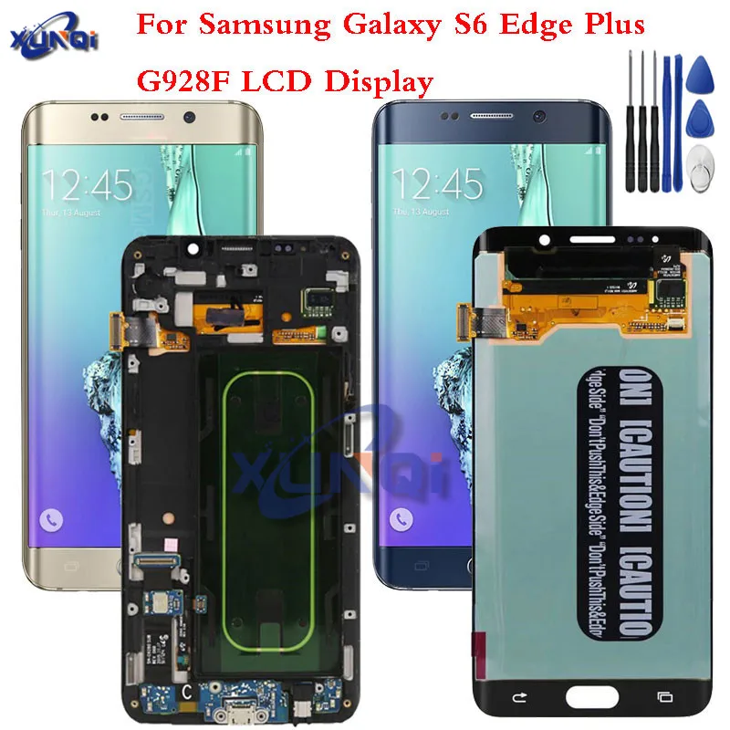 ЖК-дисплей G928 G928F для Samsung Galaxy S6 Edge Plus сменный сенсорный экран 5 7 дюйма | Мобильные