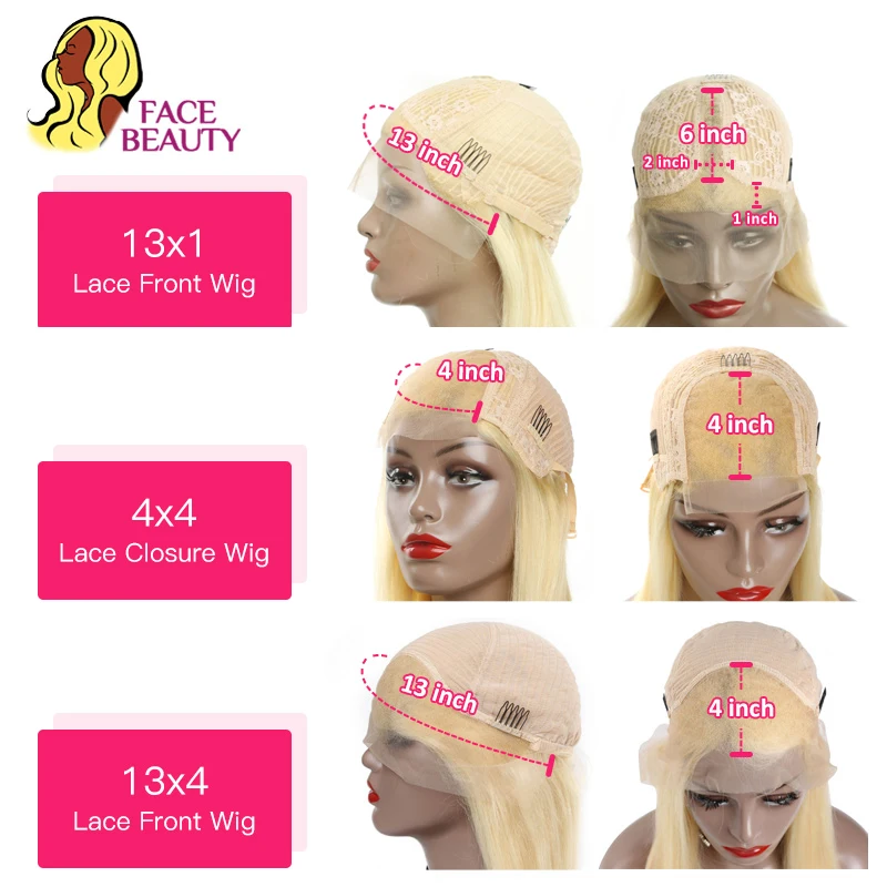 Facebeauty 1B 613 Омбре блонд Remy объемная волна перуанские кружевные передние парики