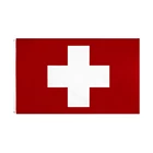 Белый швейцарский крестообразный флаг Flaglink 3x5 футов 90*150 см