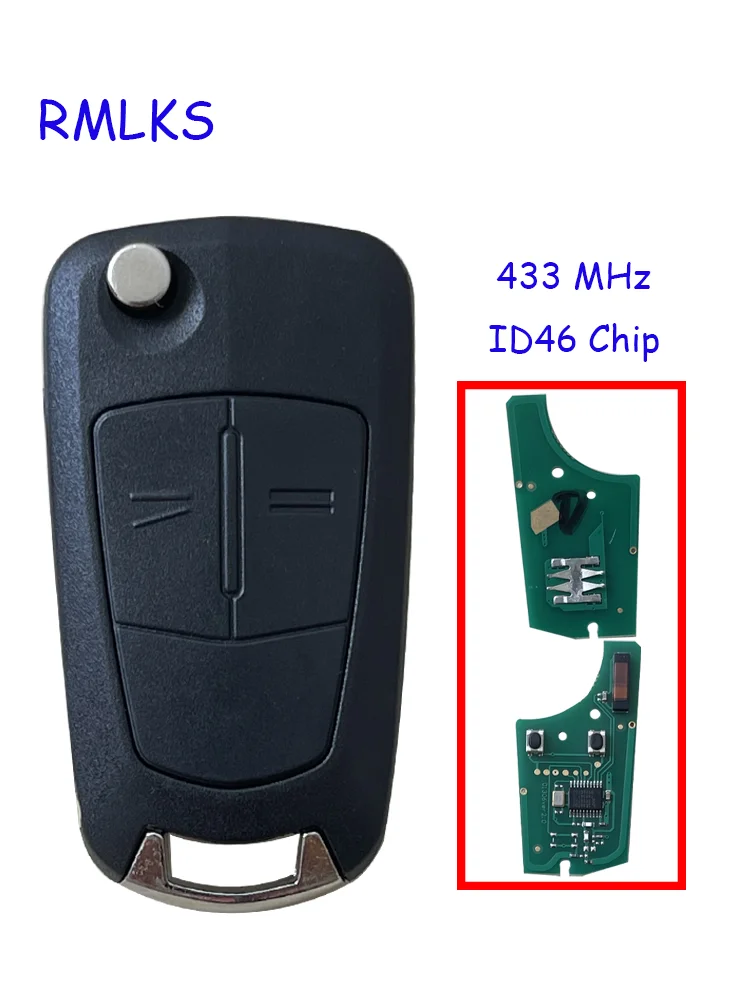 Новый 2 кнопочный откидной дистанционный ключ брелок 433 МГц для Opel Vauxhall Astra H D Zafira B