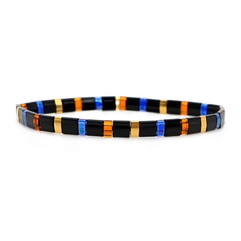 Go2boho MIYUKI браслет Радуга Тила бусины браслеты Pulseira Mujer женские ювелирные изделия Красочные богемные летние пляжные ручной работы