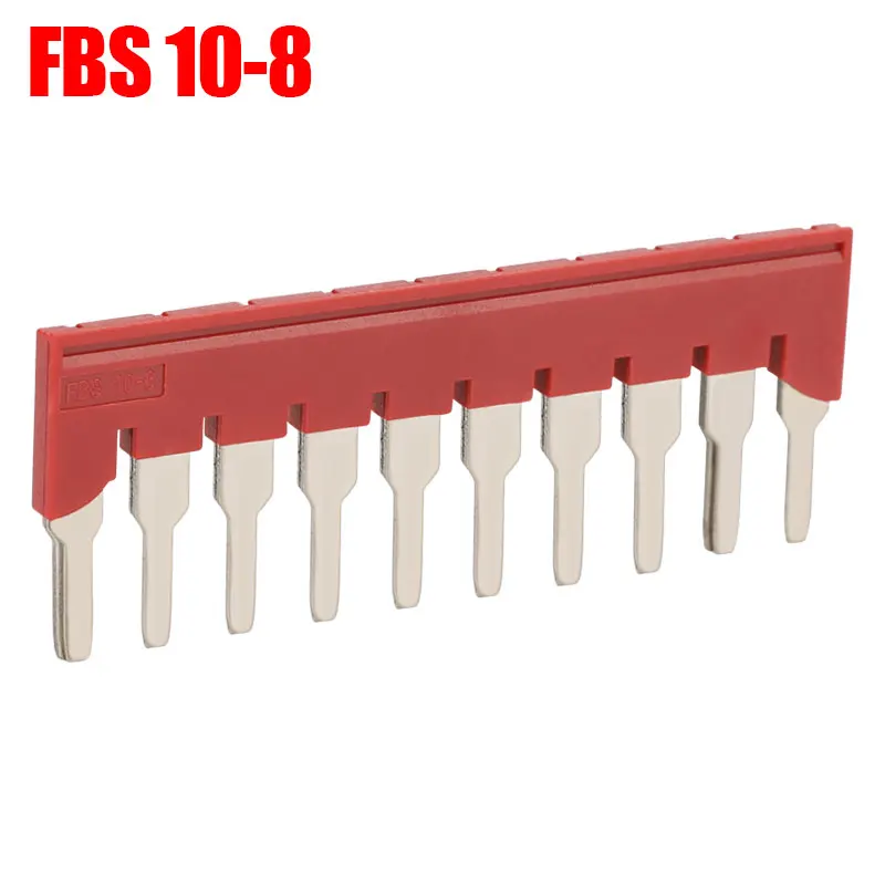 Клеммные блоки перемычки FBS2-8 3-8 4-8 5-8 10-8 плагин мост для ST и PT din-рейку терминал din-рейку клеммные блоки - Цвет: FBS10-8