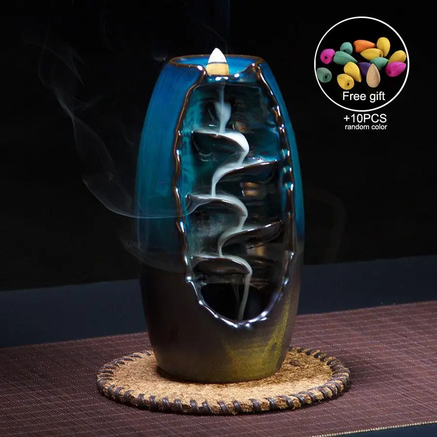 Водопад курильница для благовоний горелка ручной работы керамическая ладан