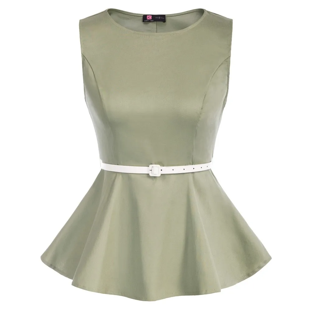 Женская деловая рубашка Kate Kasin элегантная летняя офисная блузка с цветочным