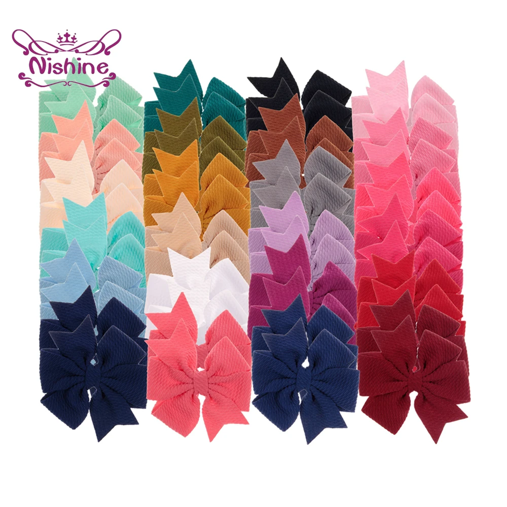 

Nishine 4" 10pcs/lot Swallowtail Chiffon Bows for Baby Girls Headbands Boutique Bows for Hairpins Clips Hair Bows Accessories