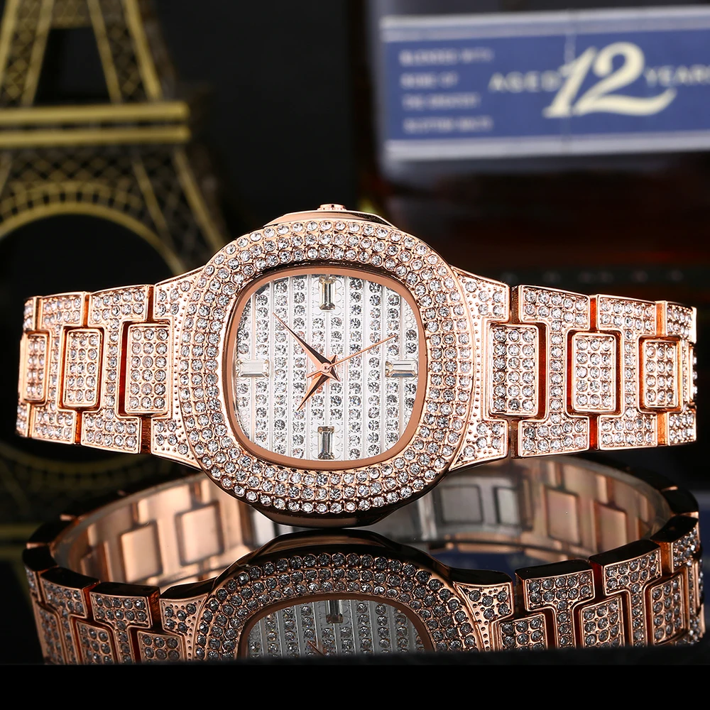 

MISSFOX 2020 Relogio модные женские часы Роскошные Бриллианты Женские часы аналоговые кварцевые модные наручные часы унисекс часы Прямая поставка
