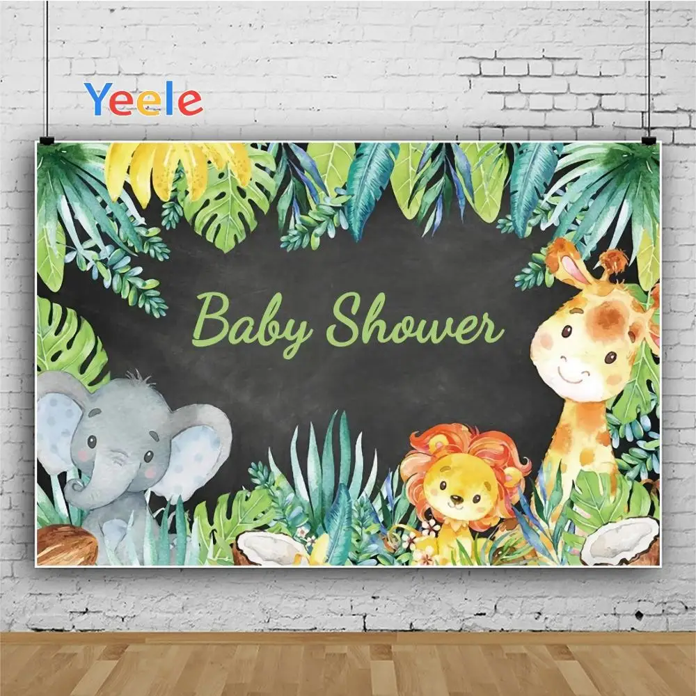 Yeele Baby Shower фон для фотосъемки с изображением в стиле Животные олень слон реквизит