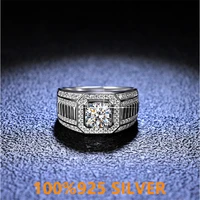 925 colorfast sterling silver ring d color mossan diamond colorfast sterling silver mens ring classic engagement jewelry