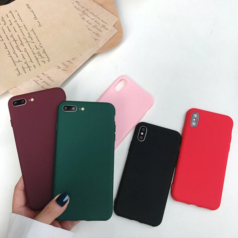 Чехол для iphone7 8 6 6s Plus XR XS MAX X Funda из силикона простой Оригинальный чехол iPhone11 ТПУ |