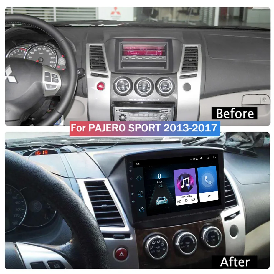 Для Pajero sport 2013 2017 автомобильный Радио Мультимедиа Видео плеер навигация gps Android 8 1