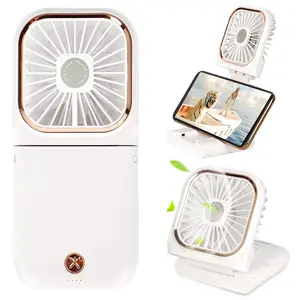 mini neck fans usb rechargeable handheld adjustable desktop fan power bank phone holder eyelashes nail polish dryer cooling free global shipping