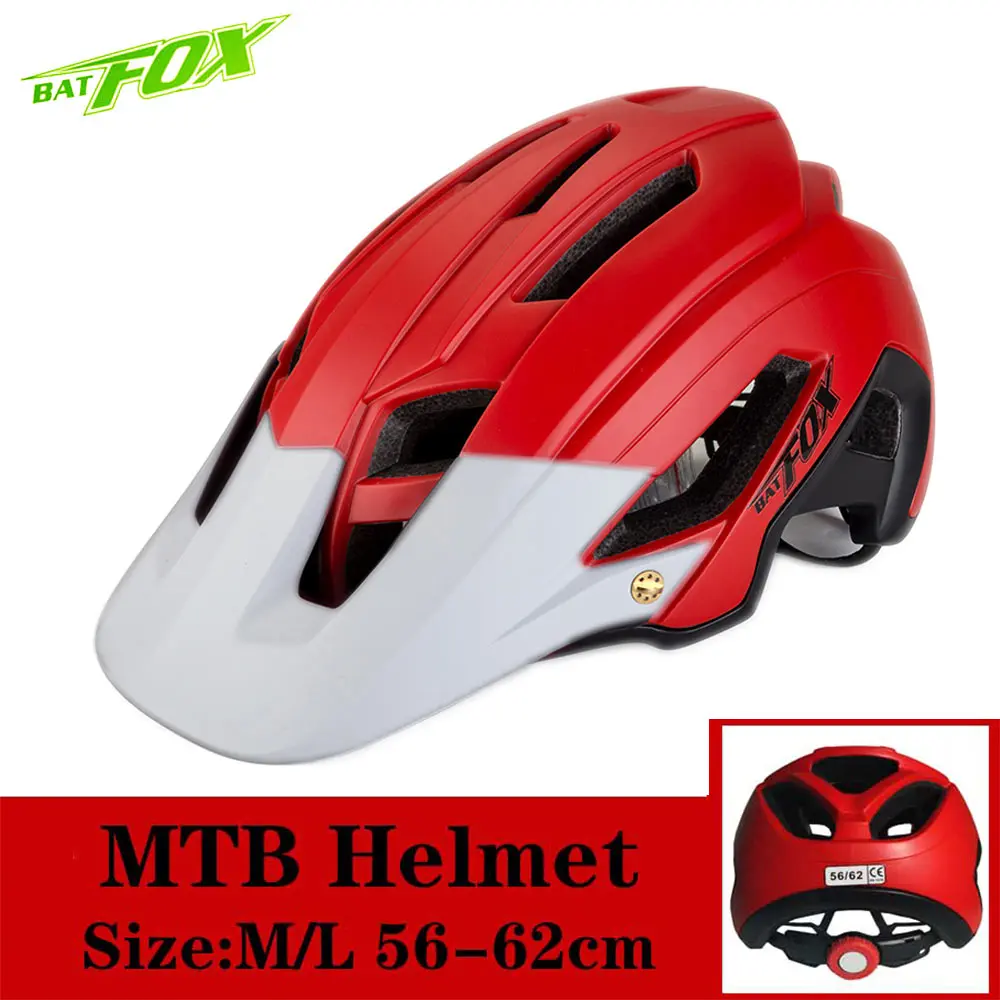 F692-Red-White BATFOX велосипедный шлем MTB велосипедный шлем для мужчин Сверхлегкий дышащий шоссейный велосипед горный велосипедный шлем для женщин Casco Ciclismo - Цвет: F692-Red-White