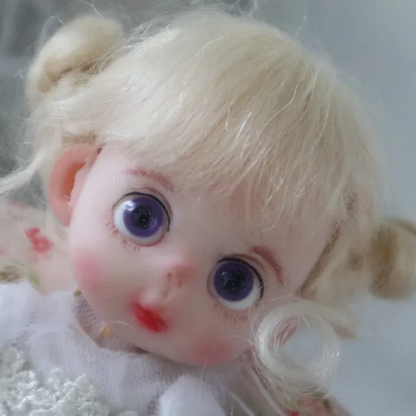 BJD кукла парик мини кукла парик светильник золотой цвет 5 до 6 дюймов