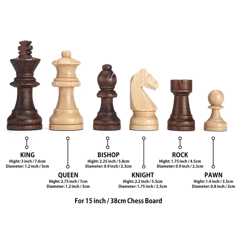 New Top Grade Refined Wooden Folding Large Chess Set Checkers Solid Wood Maple Chessboard Entertainment Board Game Children Gift | Спорт и