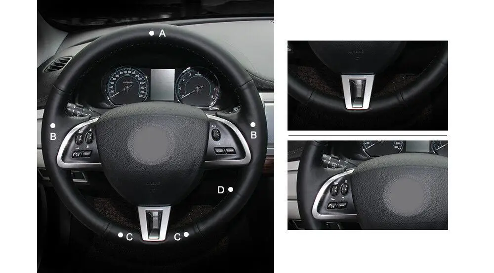 Для Jaguar XF S Sportbrake 2014-2015 чехол рулевого колеса автомобиля черная кожа | Автомобили и
