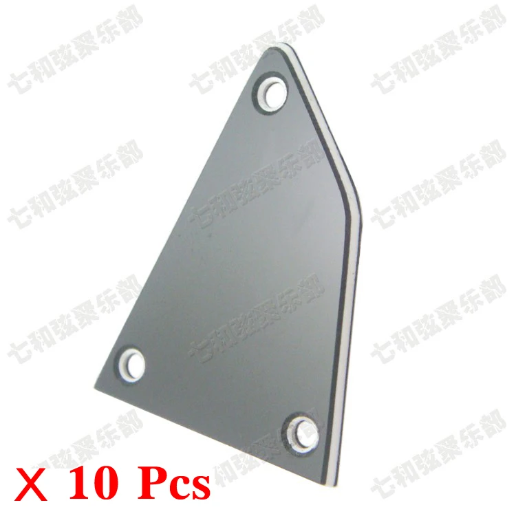

10 Pcs Black Plastic Truss Rod Cover For Acoustic Electric Bass Guitar (HA-1008-2)