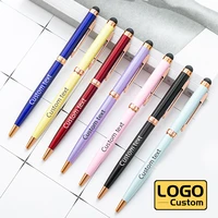 writing touch screen 2 in 1 ballpoint pen business signature metal pen holiday gift custom logo school office supplies wholesale