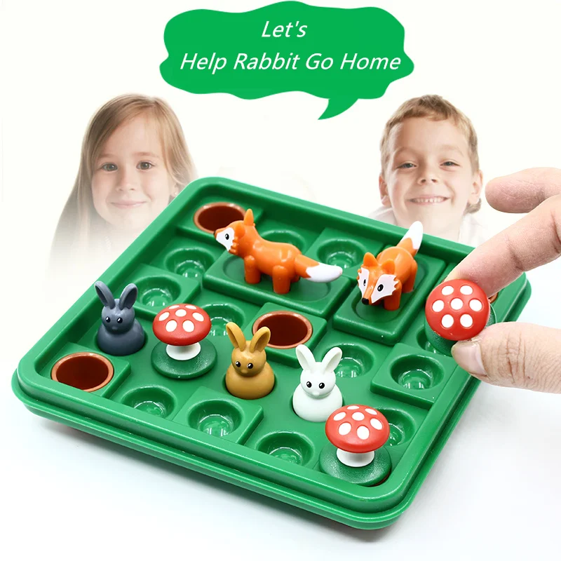 Забавный кролик и лиса для раннего развития развивающие игрушки логическое