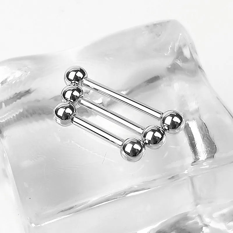 3PCS 925 Sterling Silver Nose Studs 6mm/8mm/10mm Ball Barbell Belly Lip Tongue Piercing Body Jewelry Helix Ring | Украшения и