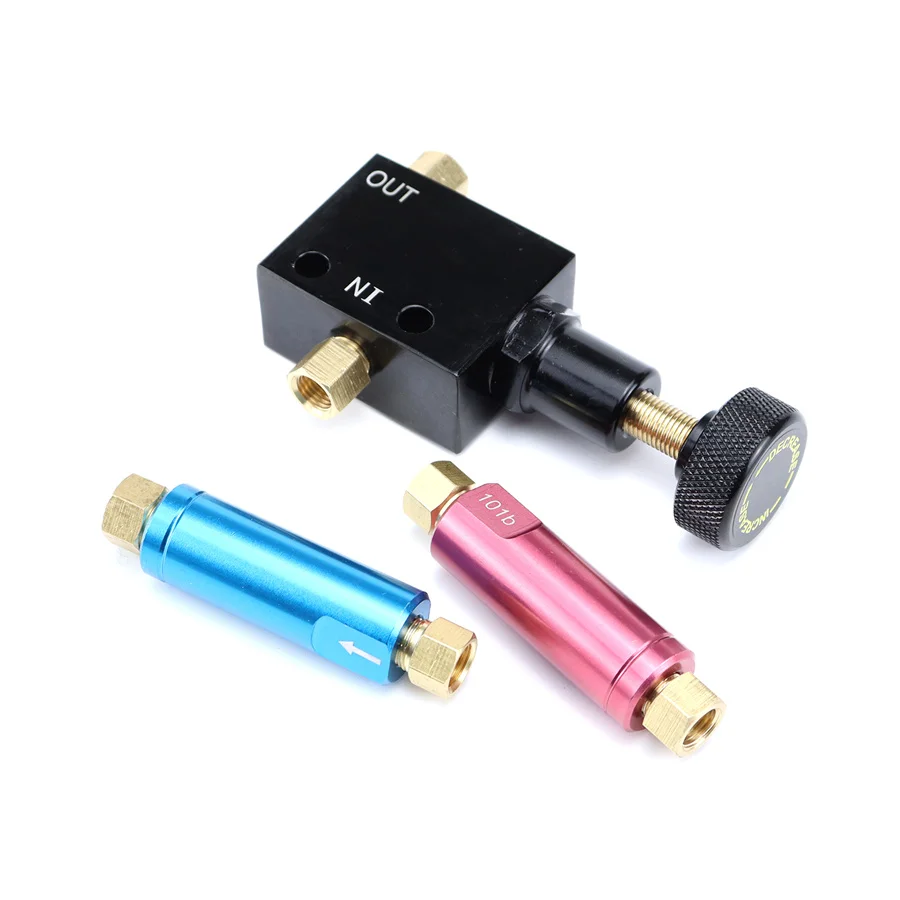 

Регулируемый клапан для пропорции тормозов и остаточные клапаны для дискового барабана