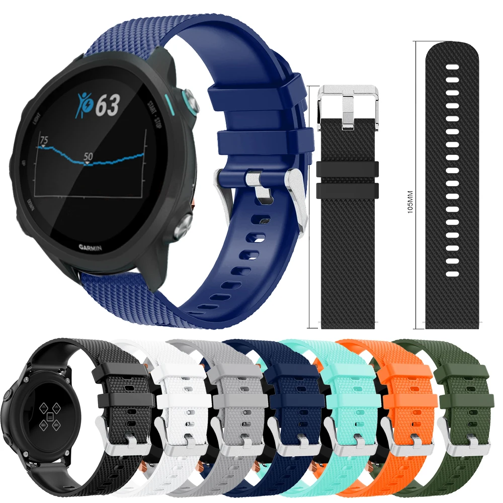 20 мм спортивный силиконовый ремешок для часов для Garmin Forerunner 245 245M 645 Vivoactive 3 умный браслет часы полоса красочный браслет