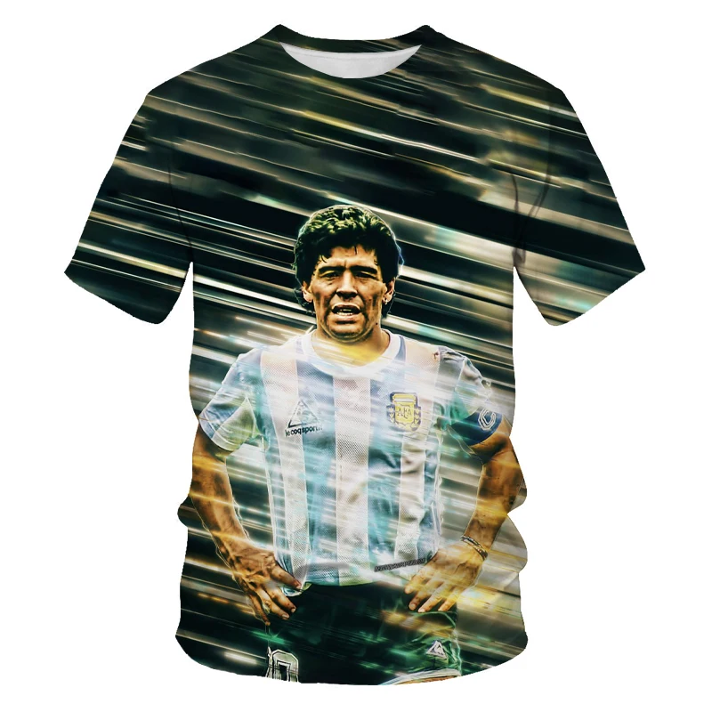 

Casual men's 3D printing Harajuku T-shirt football sports T-shirt casual animation short sleeve men's and women's